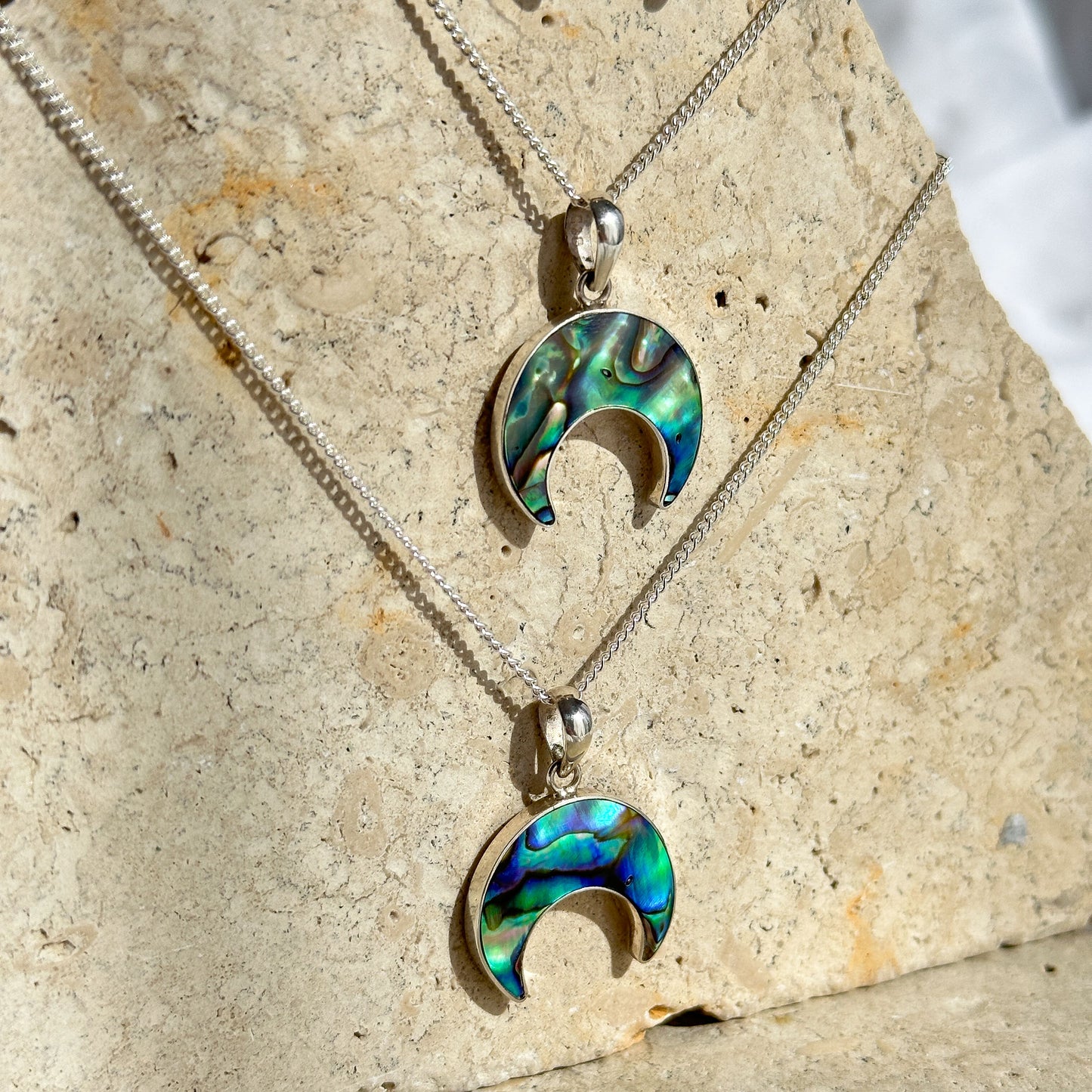 Paua Moon Necklace