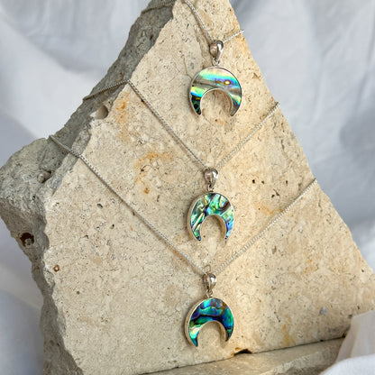 Paua Moon Necklace