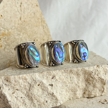 Shanti Paua Shell Ring