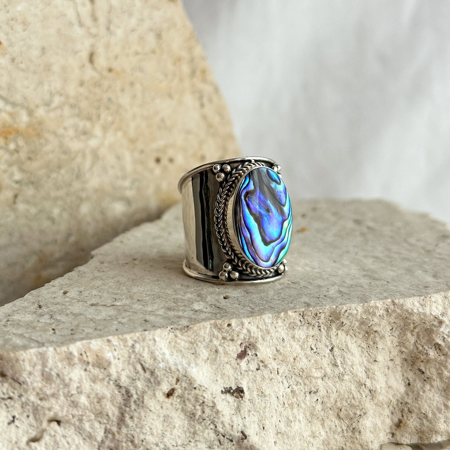 Shanti Paua Shell Ring