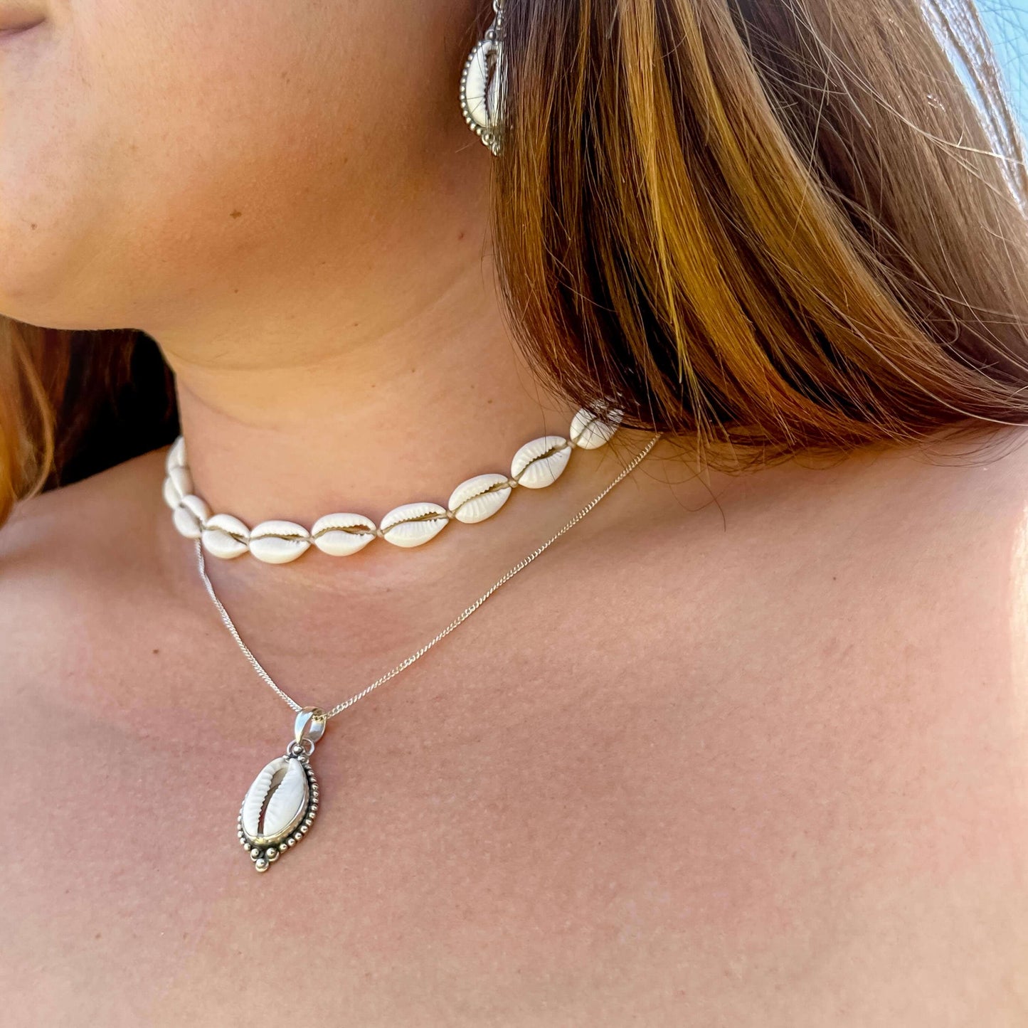 Beached Cowrie Shell Choker