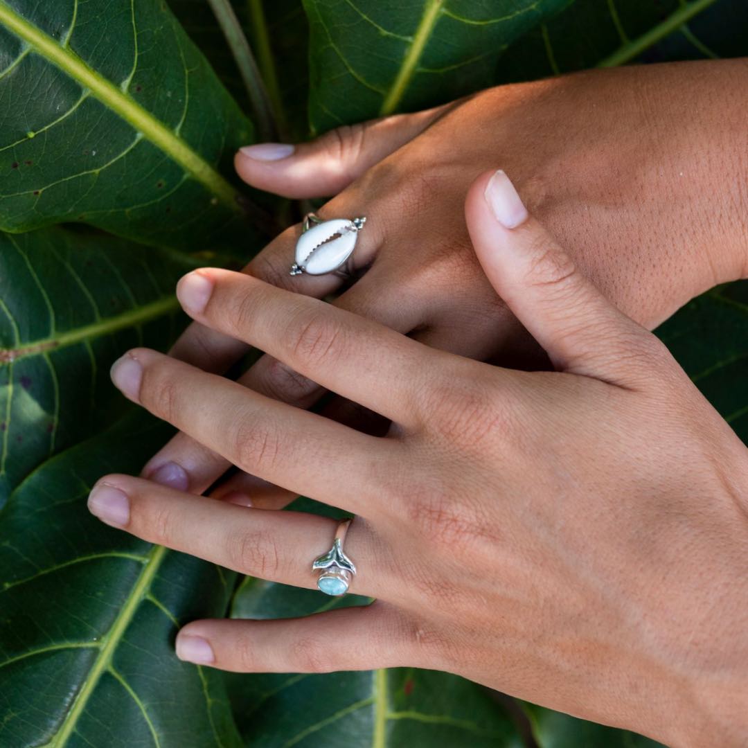 Spindrift Cowrie Ring