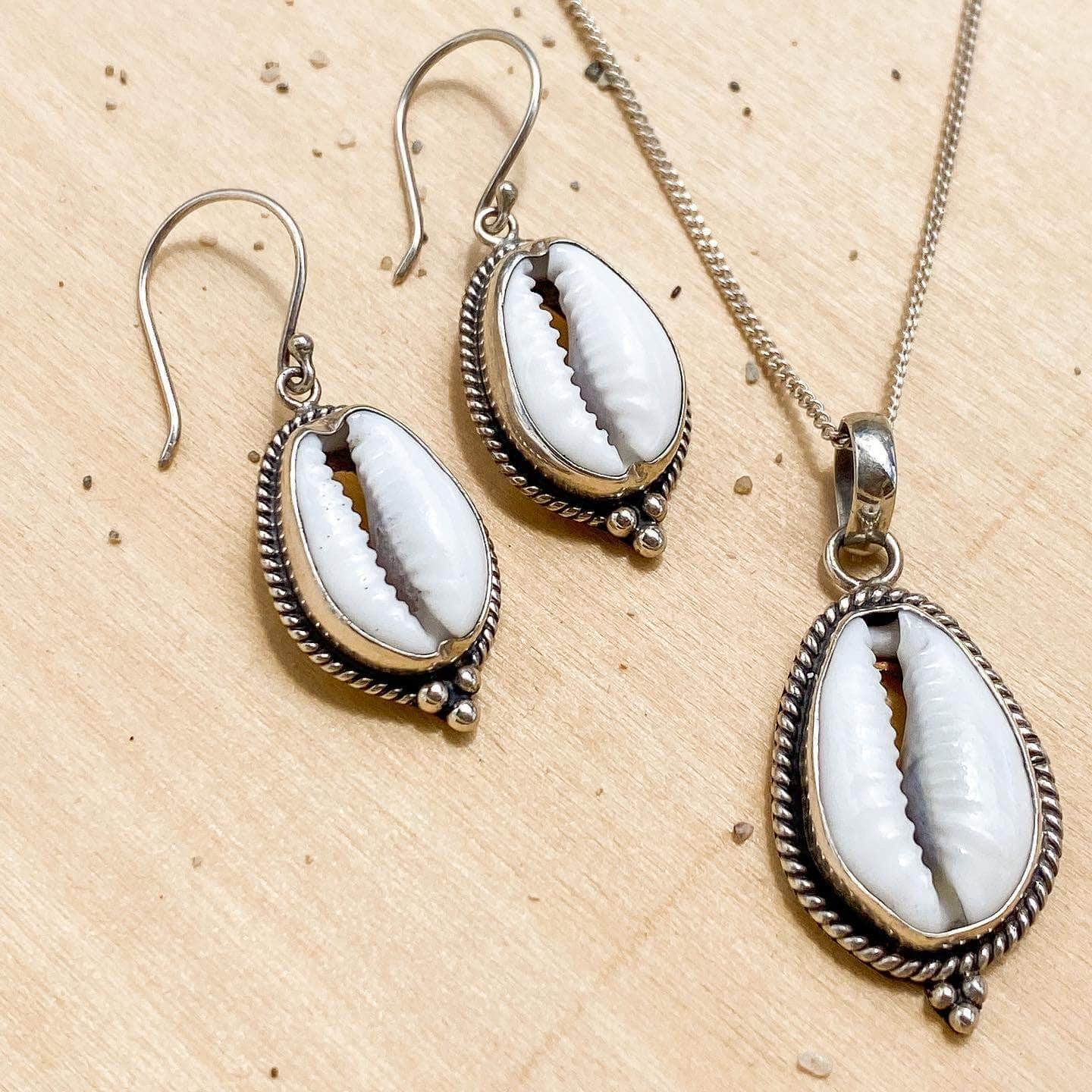 Wind and Soul Earrings Dreamer Cowrie Shell Earrings