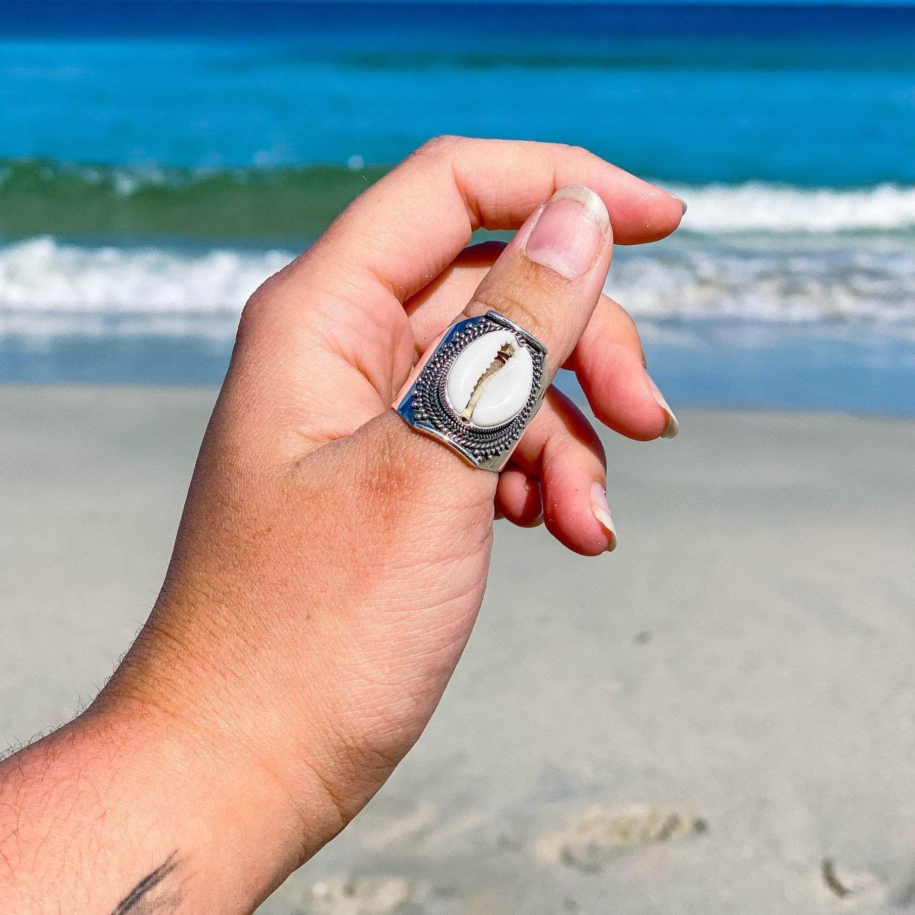 Wind and Soul Rings Delilah Cowrie Ring