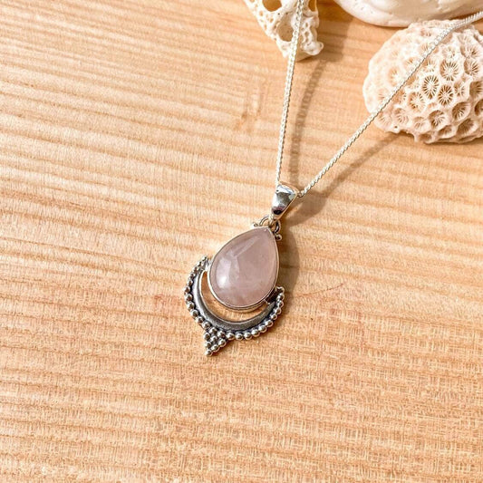 Wind and Soul Rose Quartz Necklace